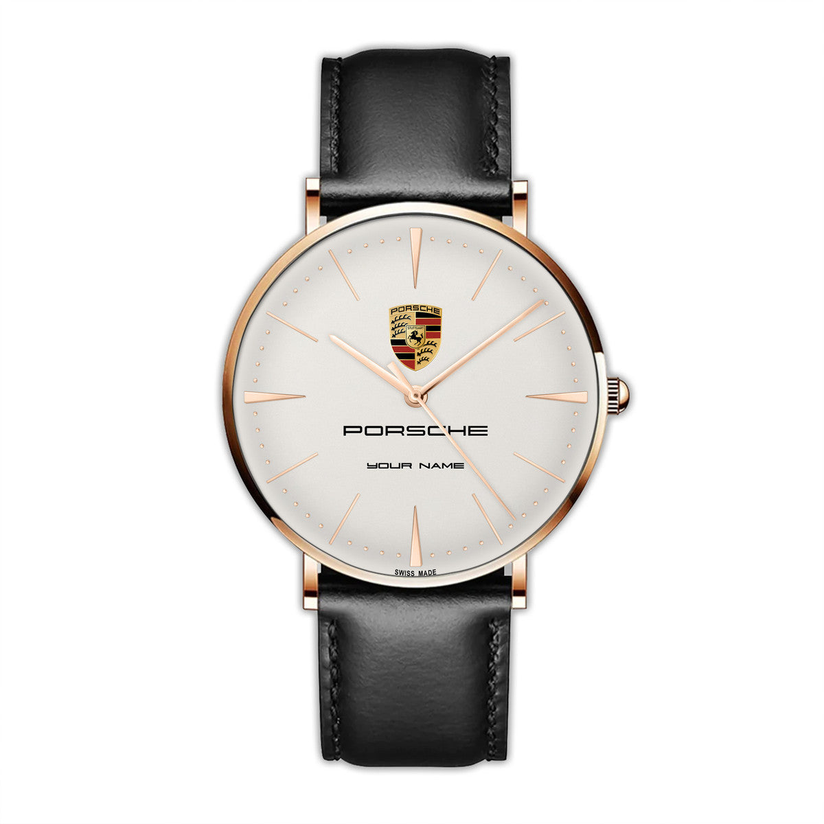 Personalized Pors Luxury Quartz Leather Watch P220306