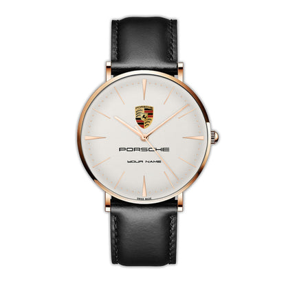 Personalized Pors Luxury Quartz Leather Watch P220306