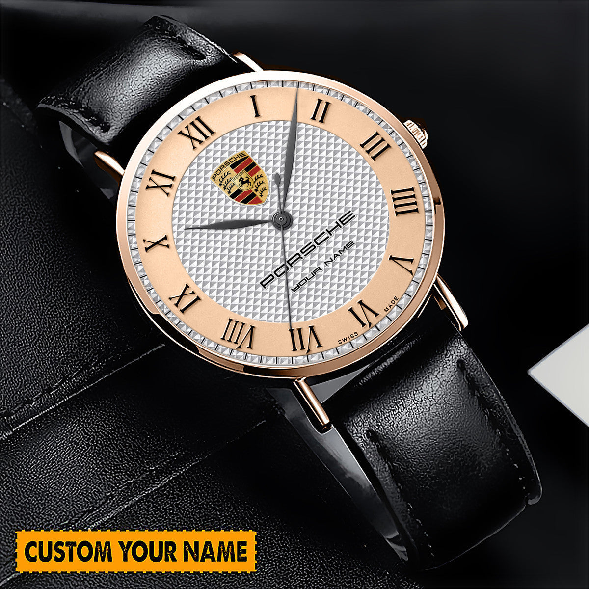 Personalized Pors Luxury Quartz Leather Watch P220310