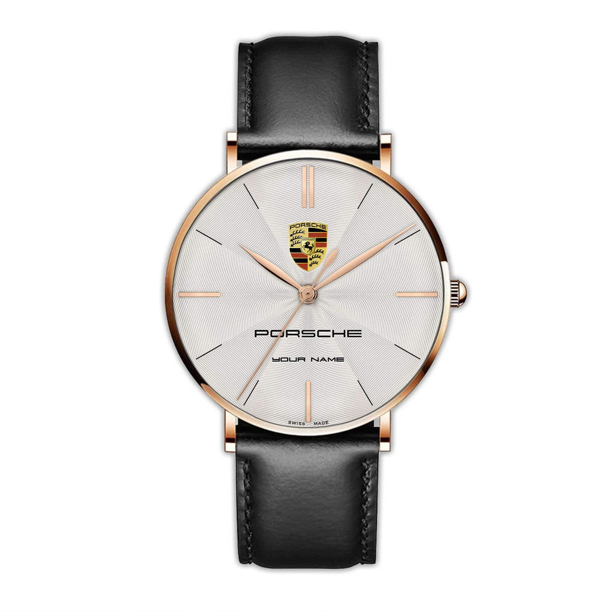 Personalized Pors Luxury Quartz Leather Watch P260306