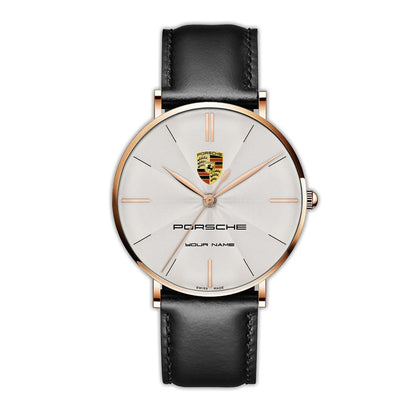 Personalized Pors Luxury Quartz Leather Watch P260306