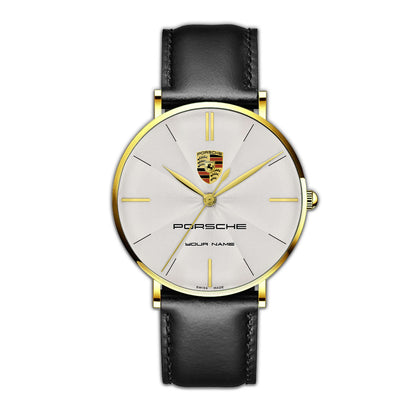 Personalized Pors Luxury Quartz Leather Watch P260306