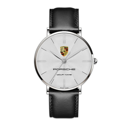 Personalized Pors Luxury Quartz Leather Watch P260306