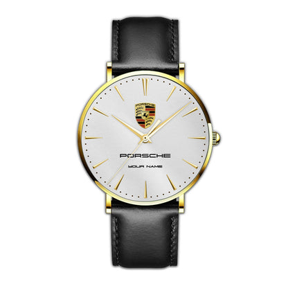 Personalized Pors Luxury Quartz Leather Watch P030402