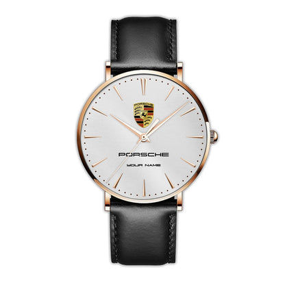 Personalized Pors Luxury Quartz Leather Watch P030402