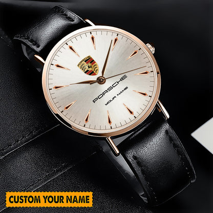 Personalized Pors Luxury Quartz Leather Watch P040504