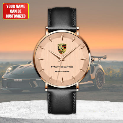 Personalized Pors Luxury Quartz Leather Watch P080401