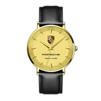 Personalized Pors Luxury Quartz Leather Watch P080401