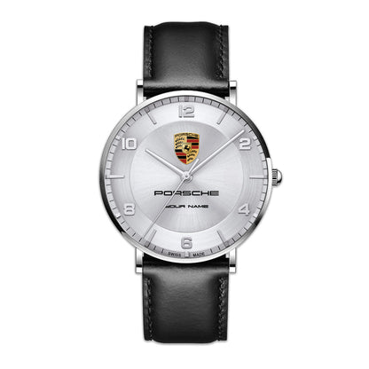 Personalized Pors Luxury Quartz Leather Watch P120401