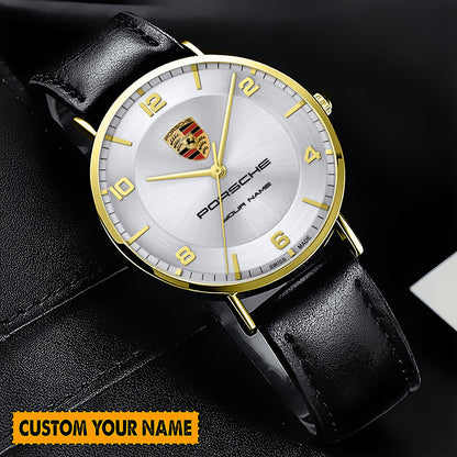 Personalized Pors Luxury Quartz Leather Watch P120401