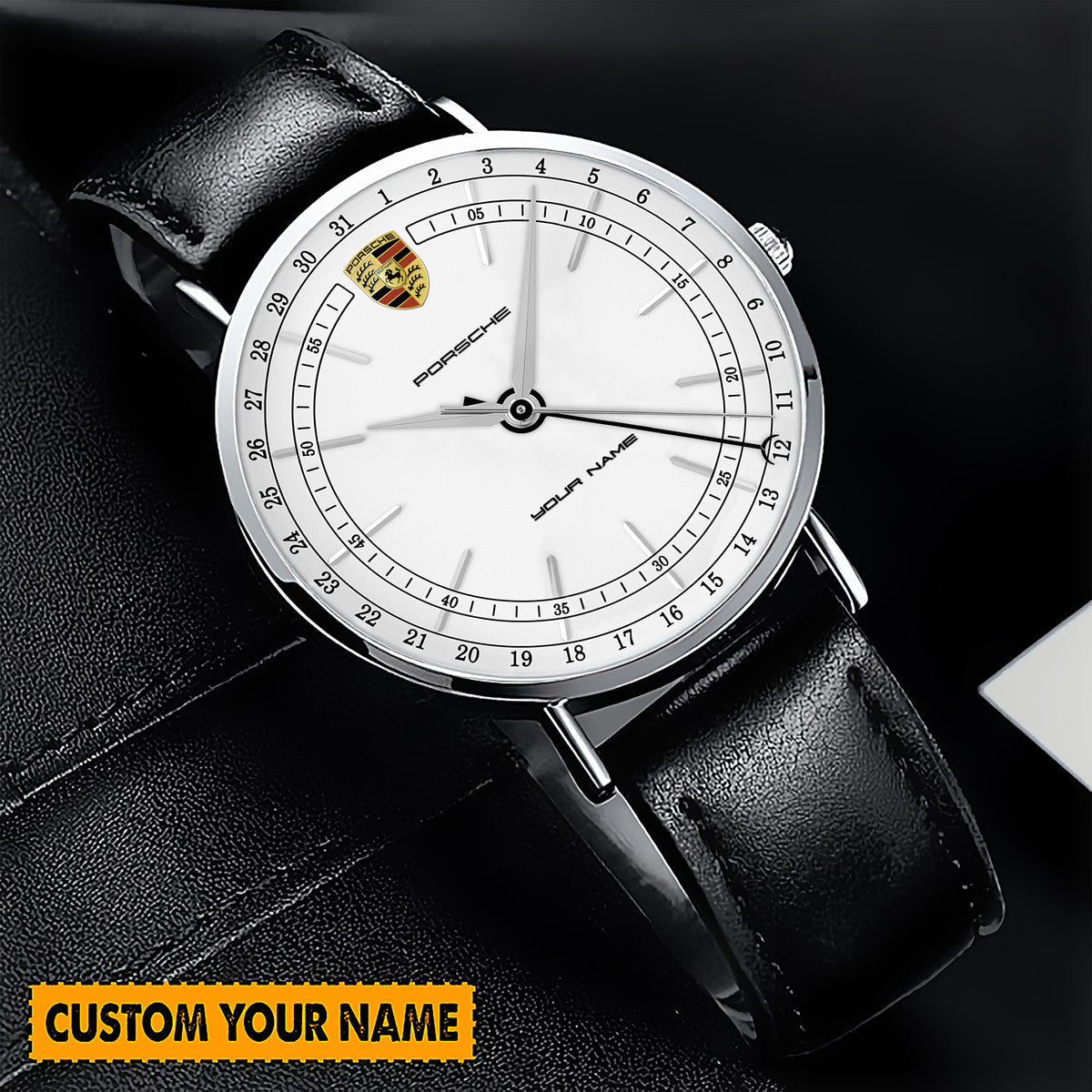 Personalized Pors Classic Quartz Leather Watch P150401