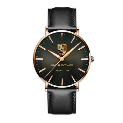 Personalized Pors Luxury Quartz Leather Watch QB220406