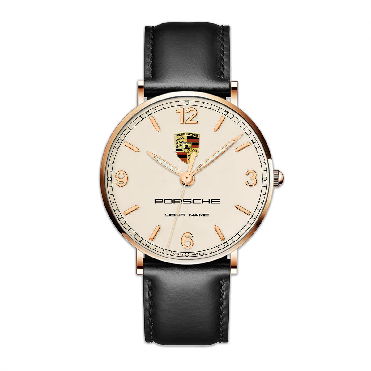Personalized Pors Luxury Quartz Leather Watch P270401