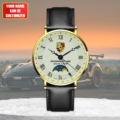 Personalized Pors Luxury Quartz Leather Watch P290404