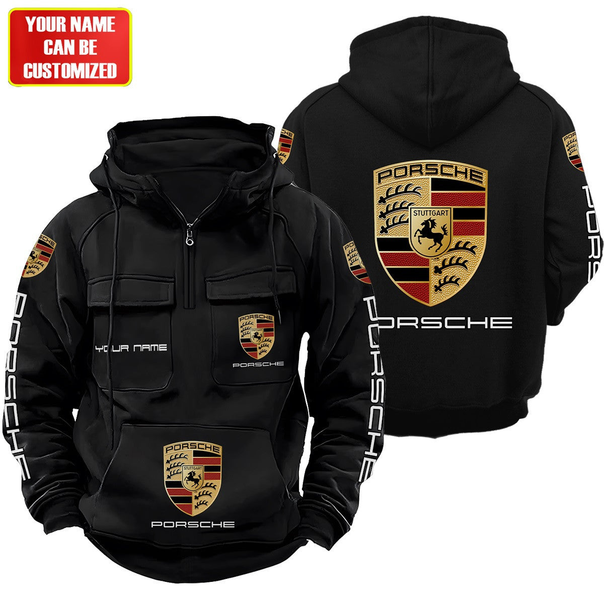 Personalized Pors Retro Cotton Hoodie P270501