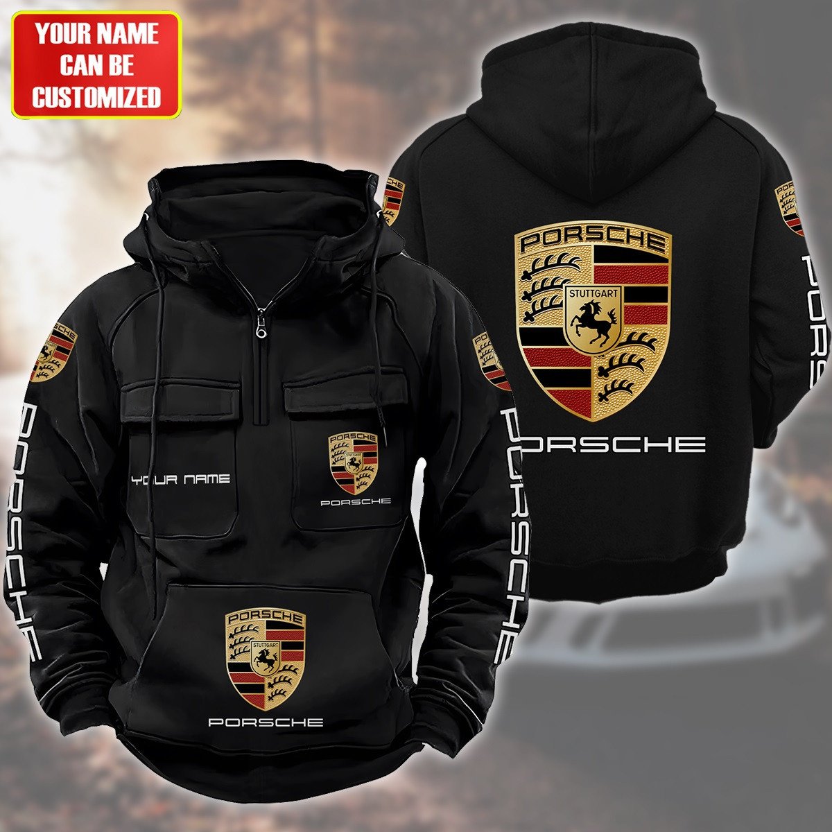 Personalized Pors Retro Cotton Hoodie P270501