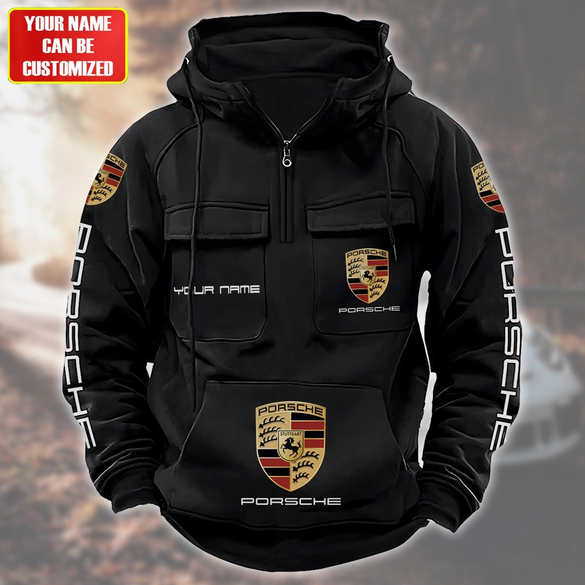 Personalized Pors Retro Cotton Hoodie P270501