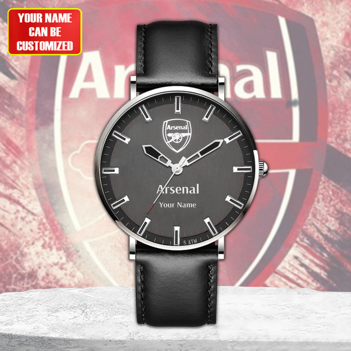 Personalized Arsenal Quartz Leather Watch QB130801