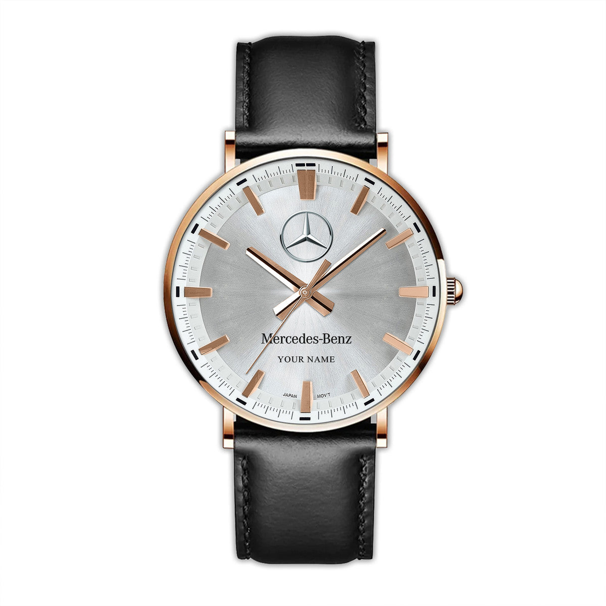 Personalized Merc - Benz Luxury Quartz Leather Watch QB280805