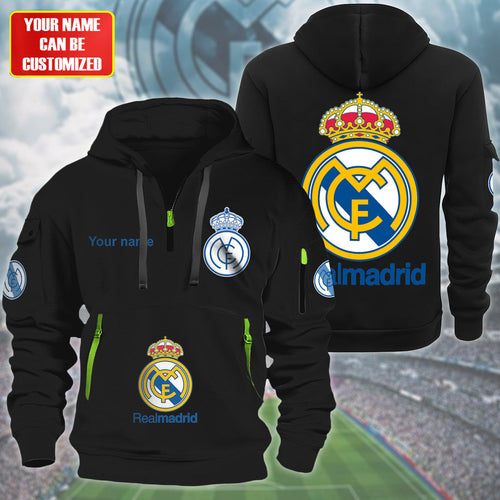 Personalized Real Madrid Zip-Hoodie Cotton Jacket Q040906