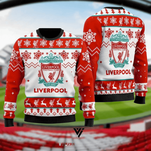 Liverpool Ugly Christmas Sweater , Unisex Wool Sweater