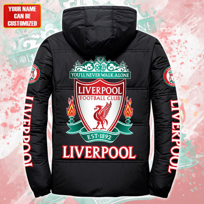 Personalized Liverpool Puffer Thermal Jacket With Hood Q300902