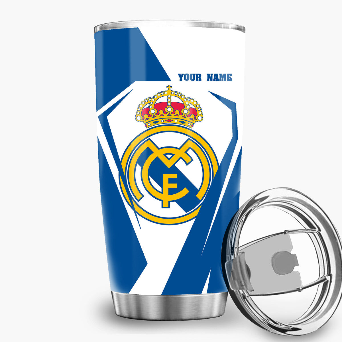 Personalized Name Real Madrid Stainless Tumbler 20oz 30oz Cup Q031003