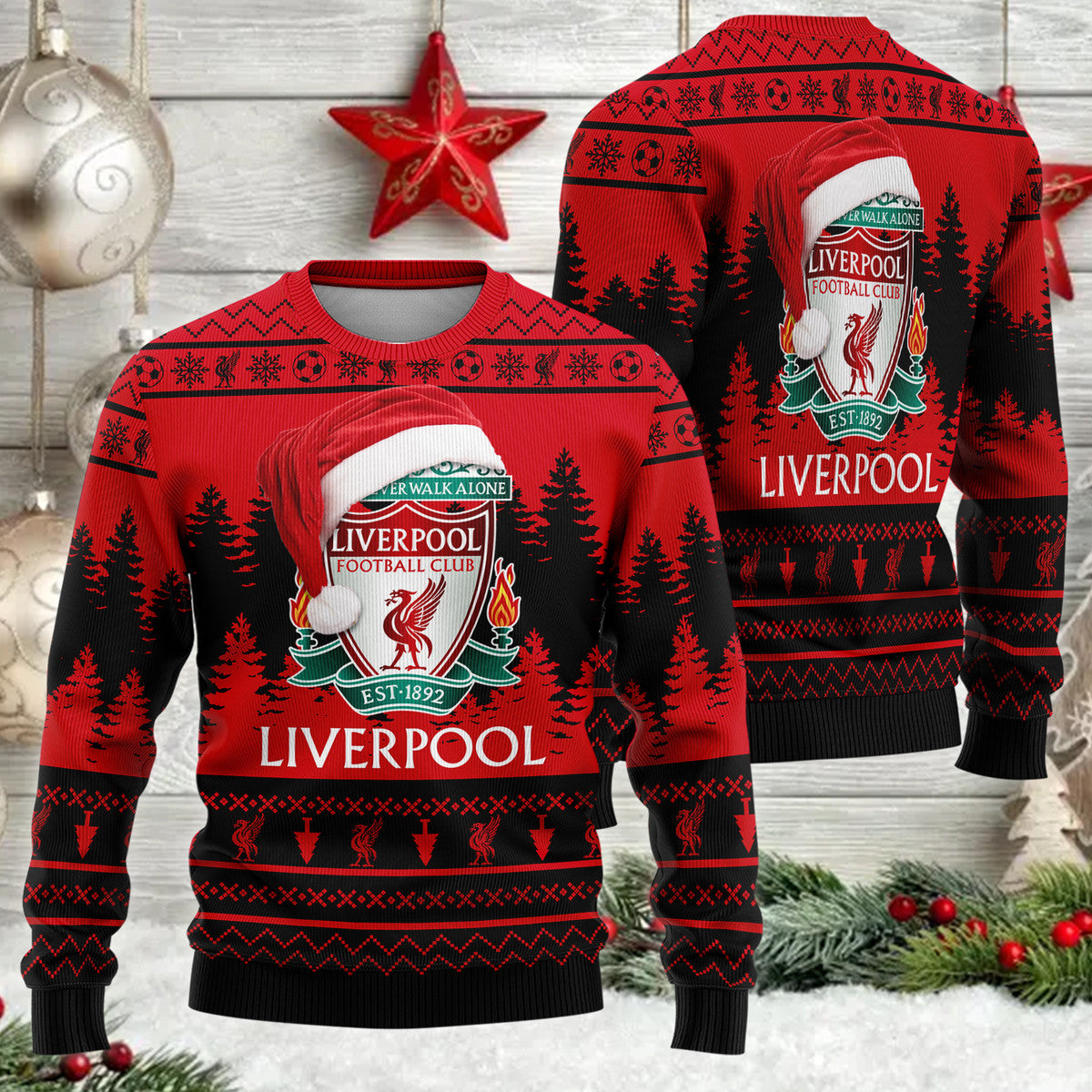 Liverpool Q12 Ugly Christmas Sweater , Unisex Wool Sweater Q091008