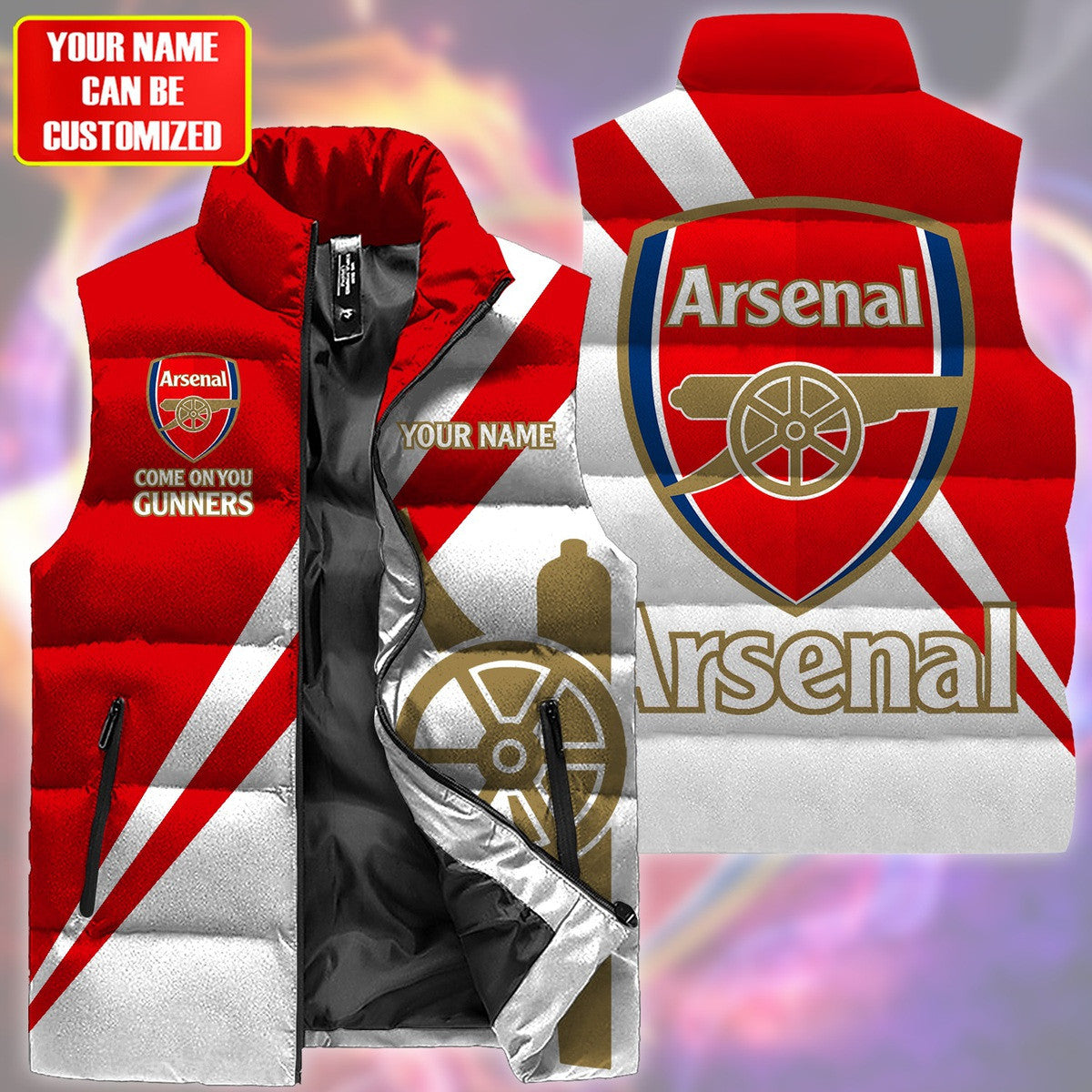 Arsenal Sleeveless Windproof Puffer Jacket 3D QB141003