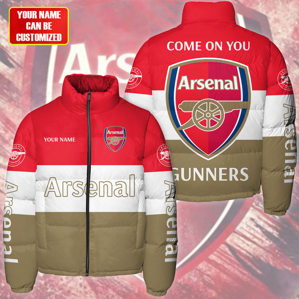 Arsenal FC Puffer Thermal Stand Collar Jacket P191001