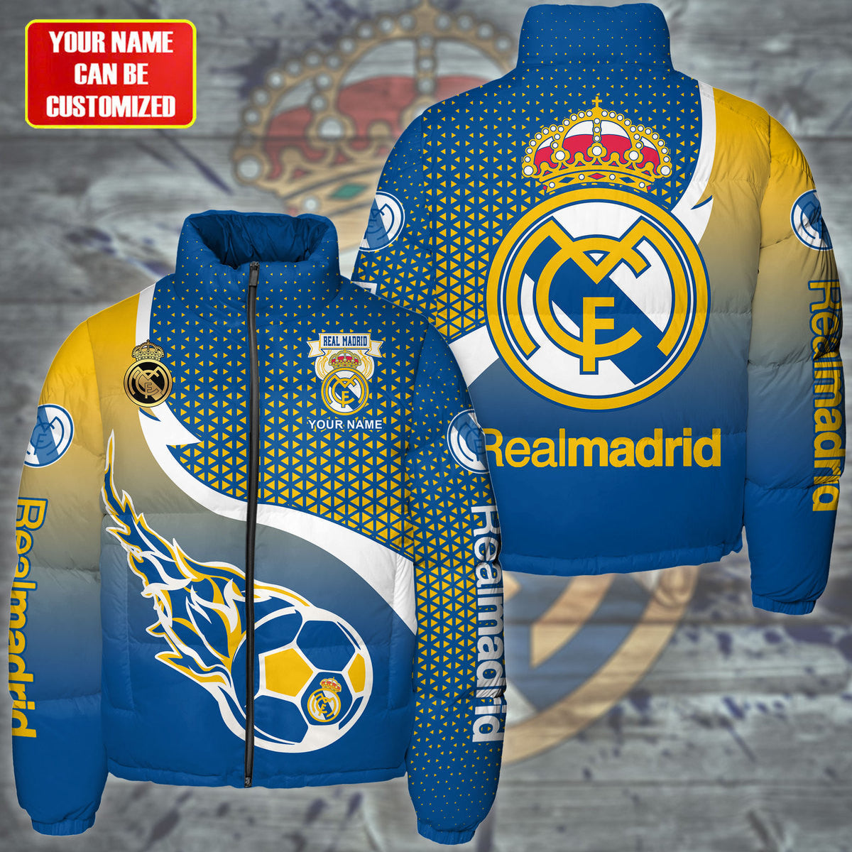 Real Madrid Q2 Puffer Thermal Stand Collar Jacket Q211103