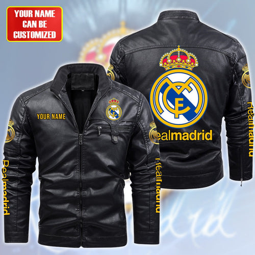 Real Madrid Fleece Leather Jacket S241002