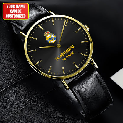 Personalized Real Madrid Quartz Leather Watch S040903