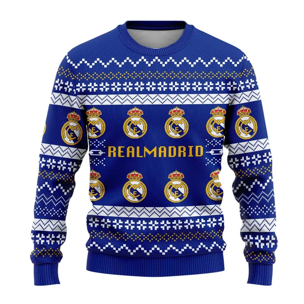 Real Madrid Q3 Ugly Christmas Sweater , Unisex Wool Sweater Q091001