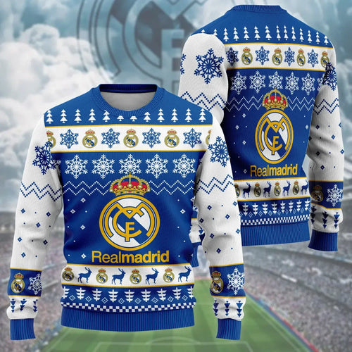 Real Madrid Ugly Christmas Sweater , Unisex Wool Sweater QB291003