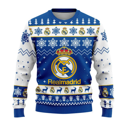Real Madrid Ugly Christmas Sweater , Unisex Wool Sweater QB291003