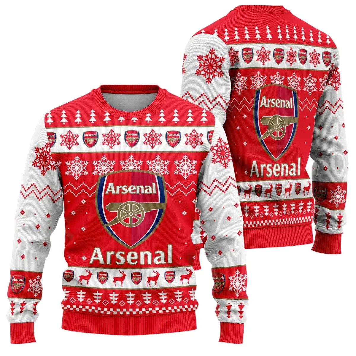 Arsenal Ugly Christmas Sweater , Unisex Wool Sweater QB311003