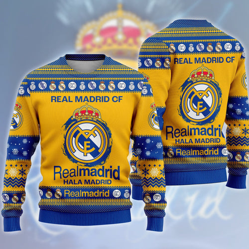 Real Madrid Ugly Christmas Sweater , Unisex Wool Sweater QB311006