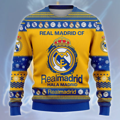Real Madrid Ugly Christmas Sweater , Unisex Wool Sweater QB311006