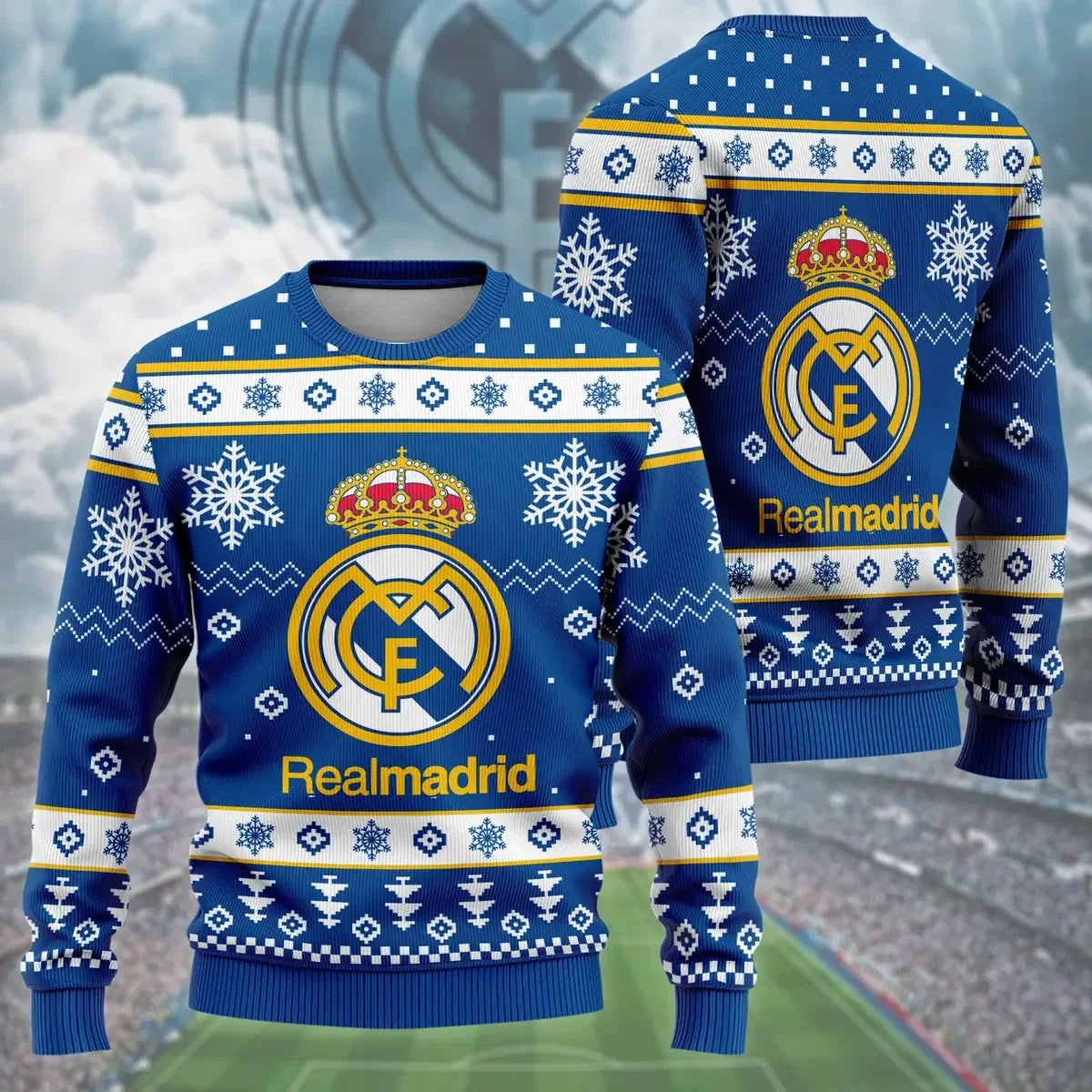 Real Madrid S8 Ugly Christmas Sweater , Unisex Wool Sweater S051105