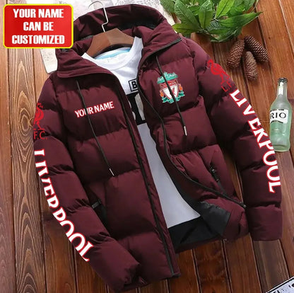 Personalized Liverpool Puffer Jacket With Hood S061106