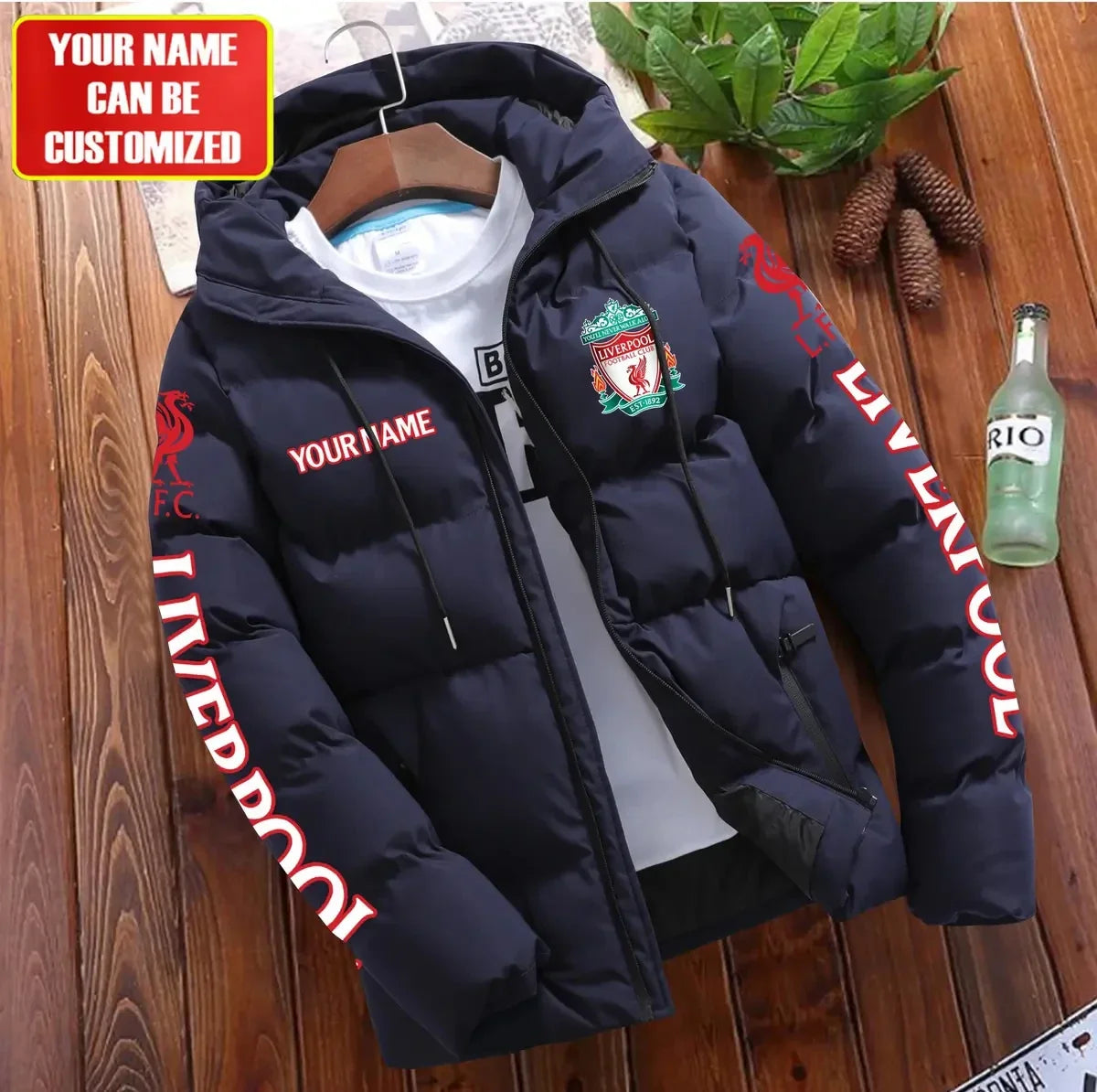 Personalized Liverpool Puffer Jacket With Hood S061106