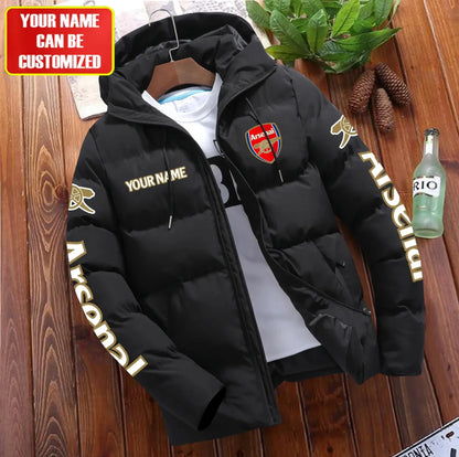 Personalized Arsenal Puffer Jacket With Hood S081103