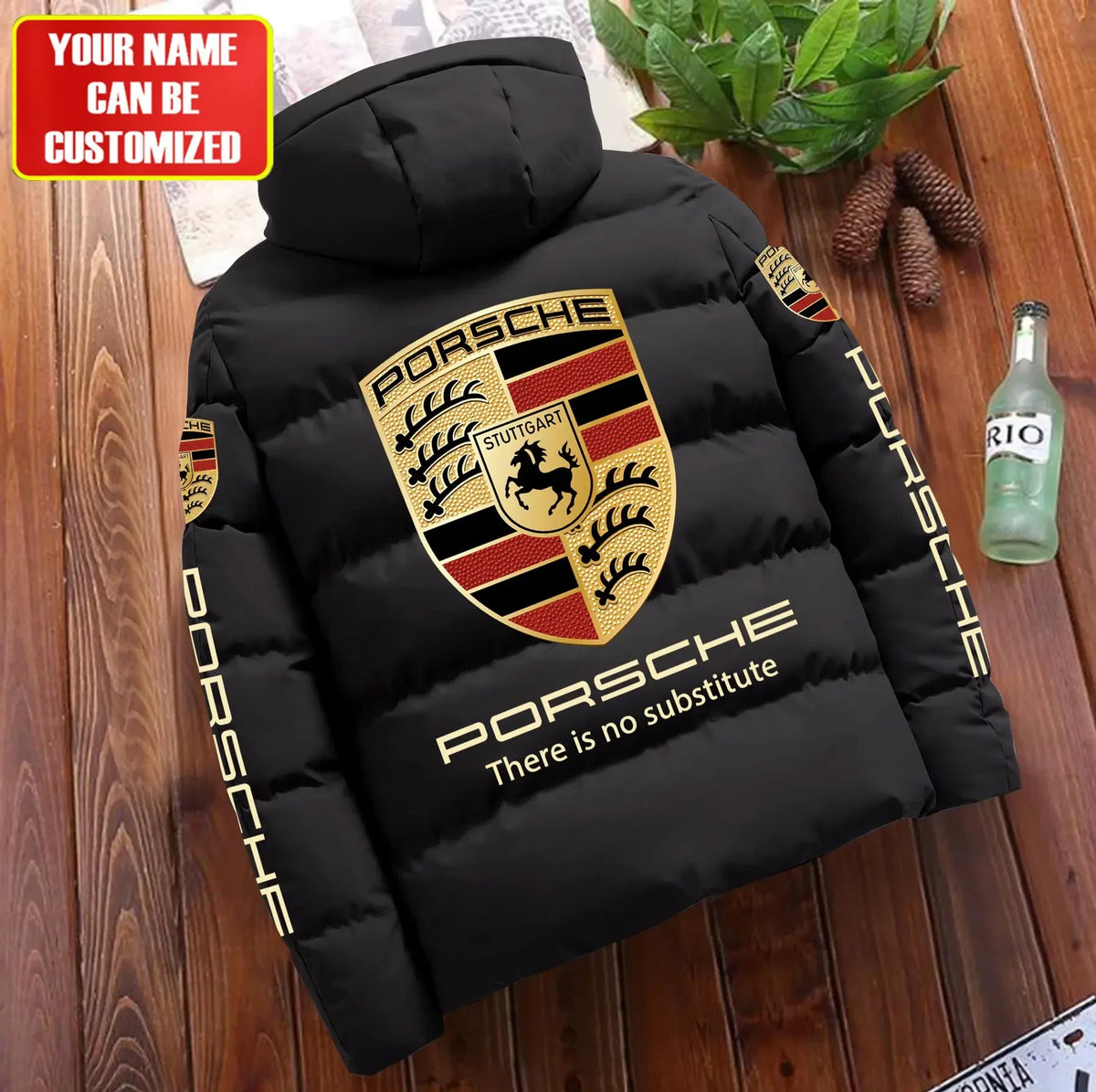 Personalized Pors Puffer Jacket With Hood S131106