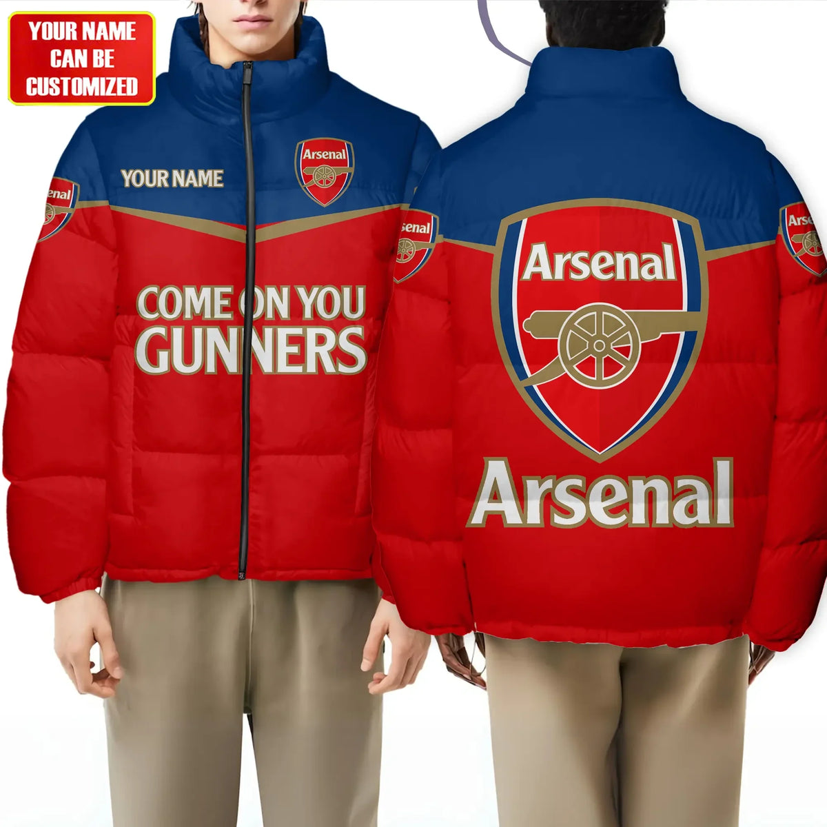 Arsenal Puffer Thermal Stand Collar 3D Jacket QB251008