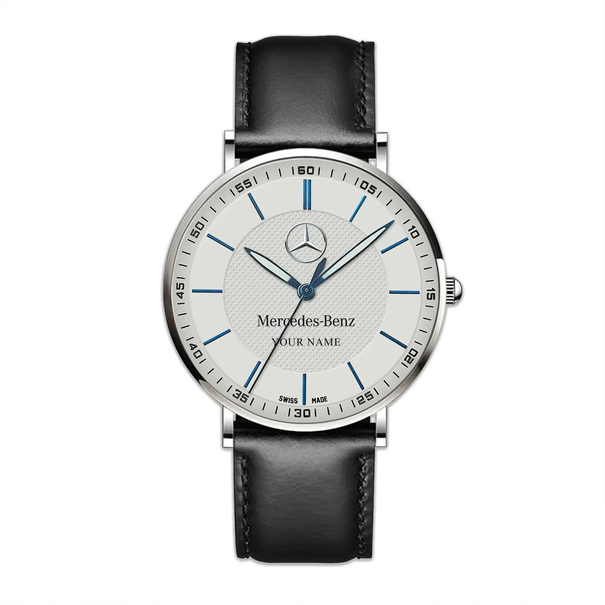Personalized Merc Sapphire Quartz Leather Watch P181104