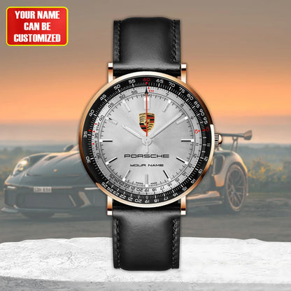 Personalized Pors Luxury Quartz Leather Watch