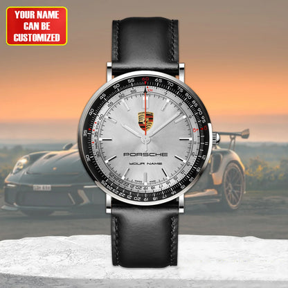 Personalized Pors Luxury Quartz Leather Watch