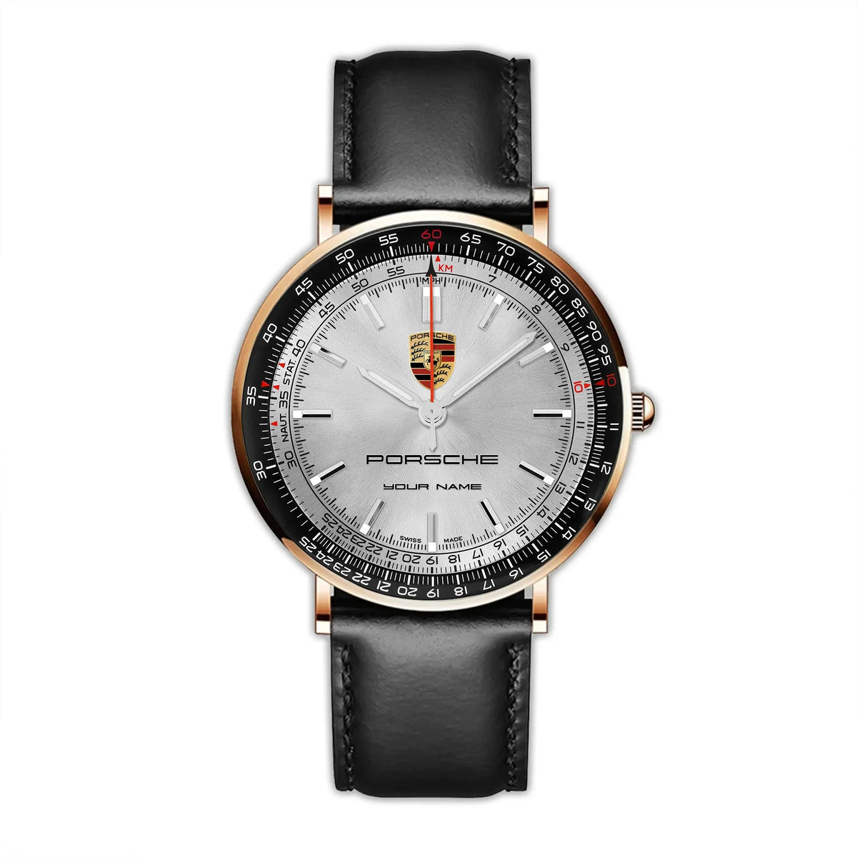 Personalized Pors Luxury Quartz Leather Watch