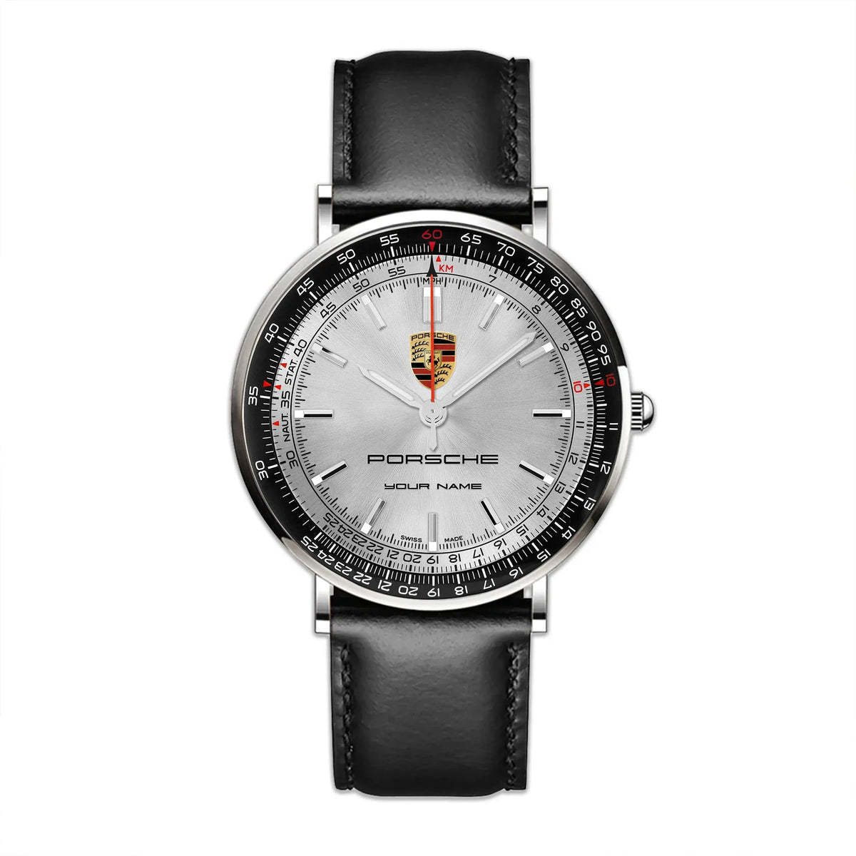 Personalized Pors Luxury Quartz Leather Watch